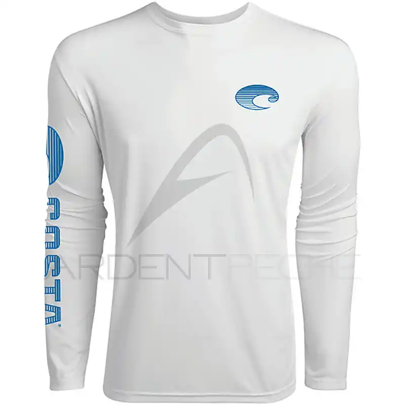 Nouveauté T Shirt à manches longues COSTA DEL MAR Technical crew white