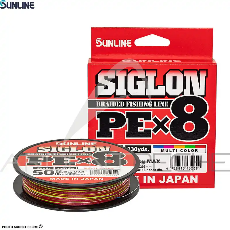 Prix Cassé Tresse SUNLINE Siglon braid 8X multicolor 300m