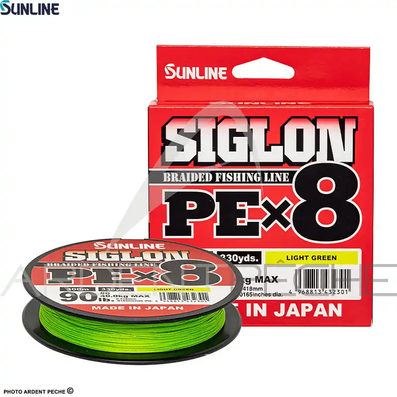 Tresse SUNLINE Siglon braid 8X Tuna vert clair 300m Achat Immédiat