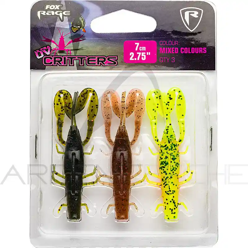 Leurre souple FOX RAGE Critter Ultra UV mixed colour pack Marque