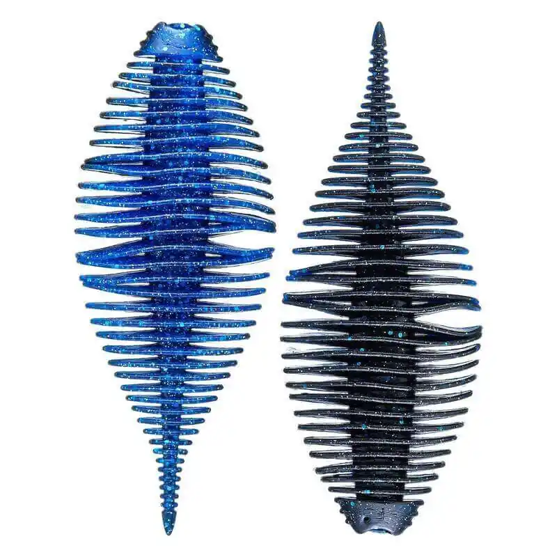 Leurre souple Geecrack Soufflet Gill 95 mm Dark Matter Noir Bleu Nouvel Arrivage