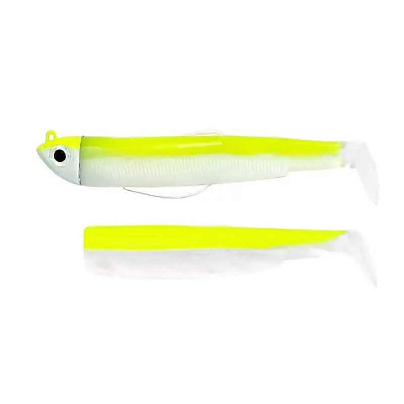 Nouvelle Collection Combo Black Minnow Nº3 120 Shore 12 g Jaune fluo
