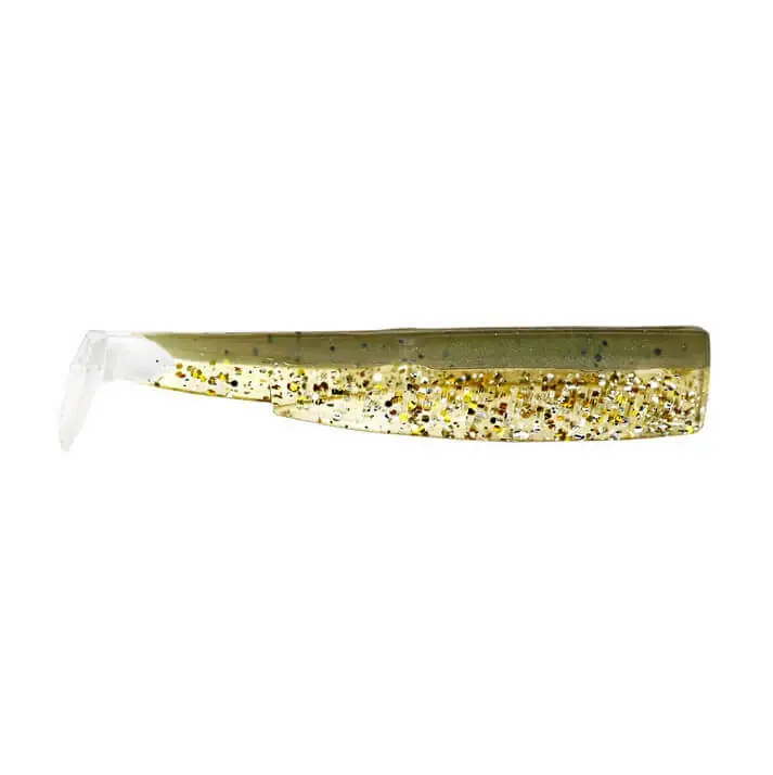 Emballage Leurres souple Black Minnow Nº2 90 Paillettes Kaki Quantité Limitée