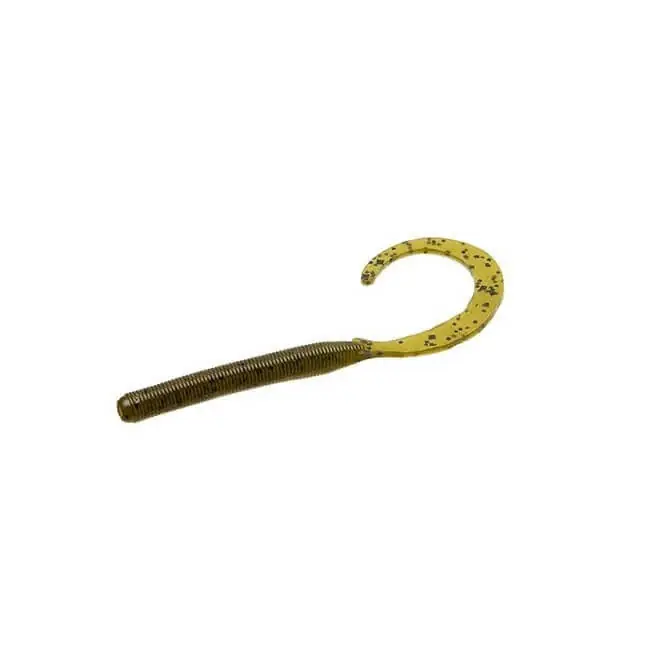 Leurre souple Zoom Curly Tail 100 mm Vert Citrouille Pas Cher