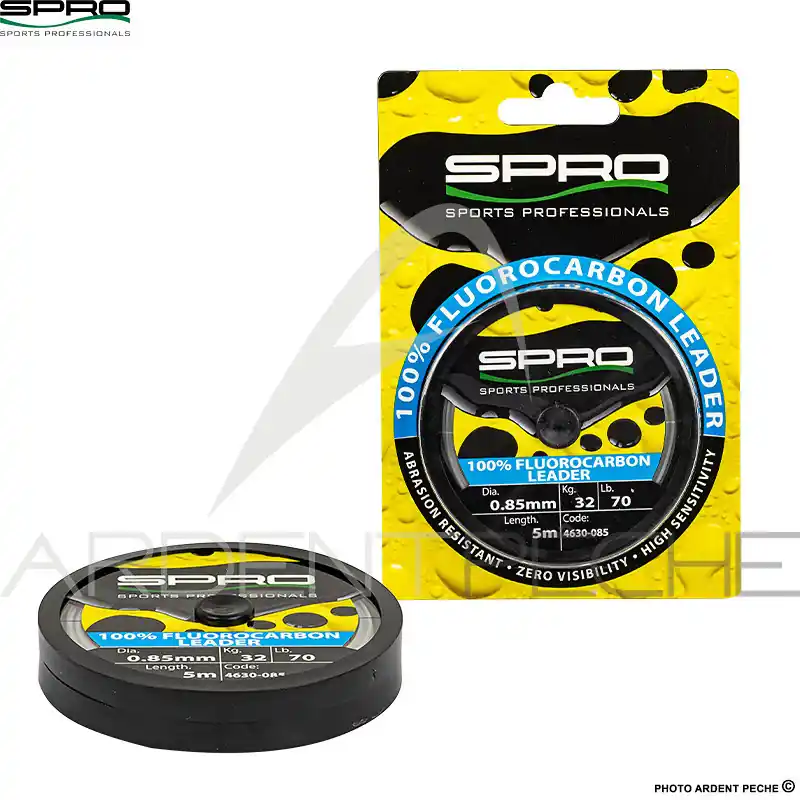 Prix Choc Fils fluorocarbone SPRO 100% Fluorocarbon leader