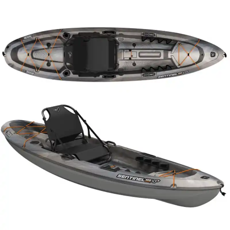 Authentique Kayak de pêche Pelican Sentinel 100XP Angler Magnetic Grey