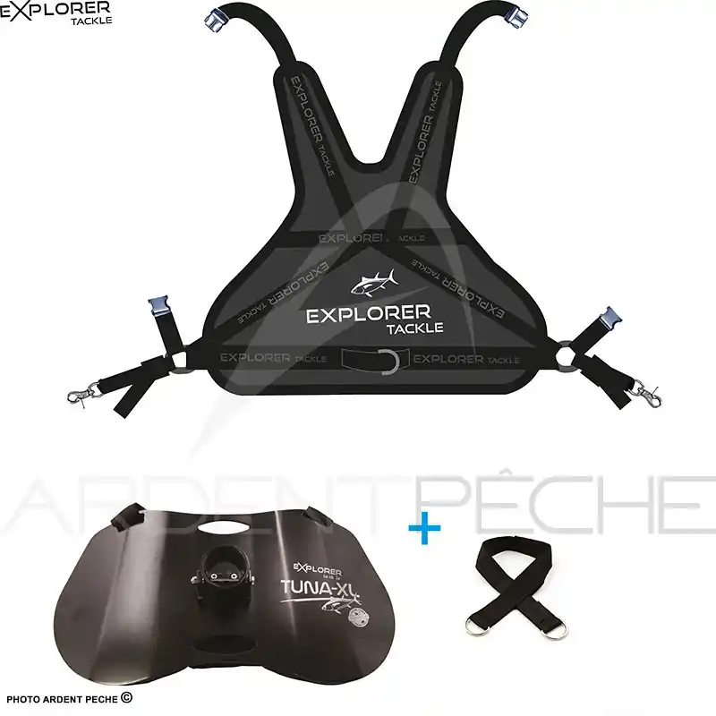 Super Prix EXPLORER TACKLE Combo harnais dorsal et baudrier tuna XL