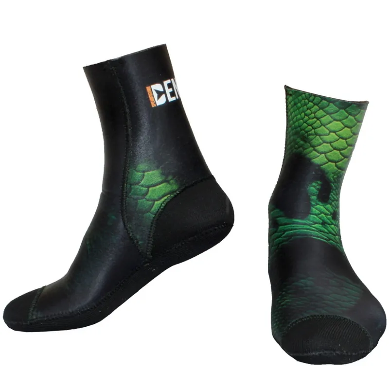 Chaussons Denty Spearfishing Anaconda vert 3 mm - 23 Usine Directe