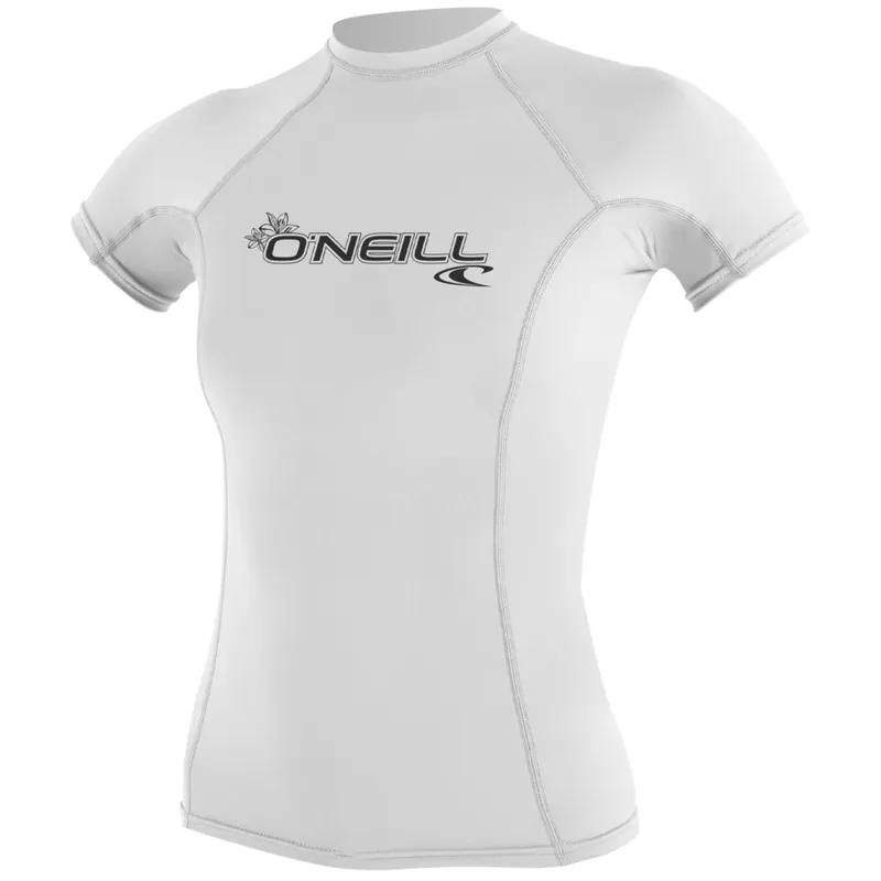 Lycra femme manches courtes O‘Neill Basic Skins Blanc Soldes