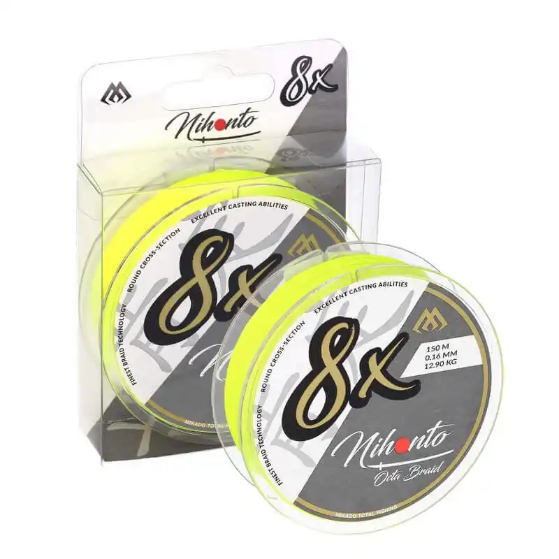 Ligne Tressée Mikado Nihonto 8X Jaune fluo 150 m Nouveauté