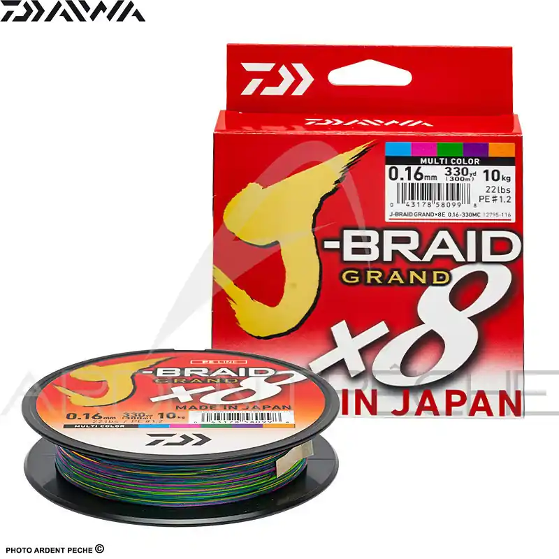 Tresse DAIWA J Braid Grand X8 multicolore 500m Meilleur Choix