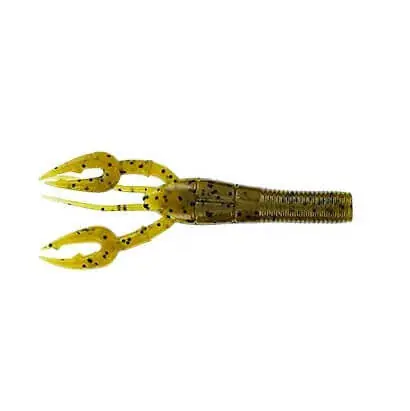 Leurre souple Yamamoto Fat Baby Craw 3.75" - 95 mm Potiron Vert Flocon Noir Offre Spéciale