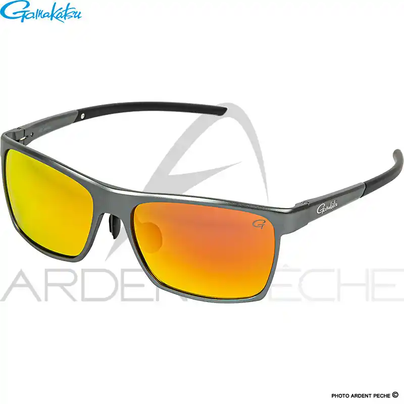 Authentique Lunettes polarisantes GAMAKATSU G Glasses alu Grey/Red mirror