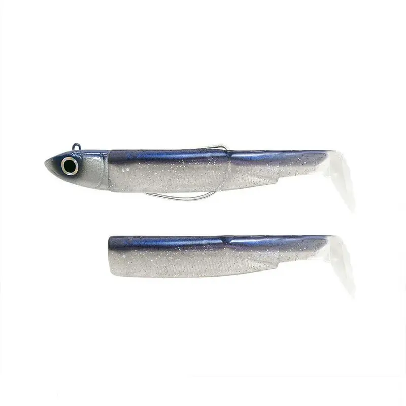 Retour Gratuit Combo Black Minnow Nº2,5 105 Of Shore 16 g Bleu électrique