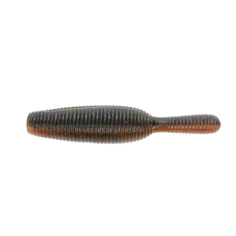 Leurre souple Yamamoto Yamatanuki 3,5″-88,9 mm Vert foncé Citrouille avec laminé ambré Prix Cassé