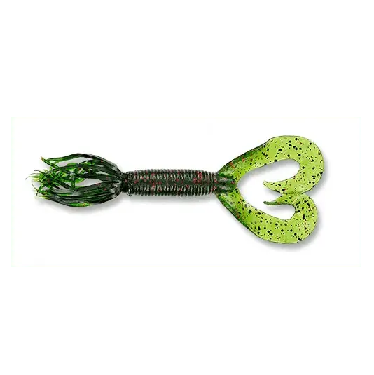 Leurre souple Yamamoto Double Tail Hula Grub 5" - 127 mm Watermelon Noir Rouge Prix Réduit