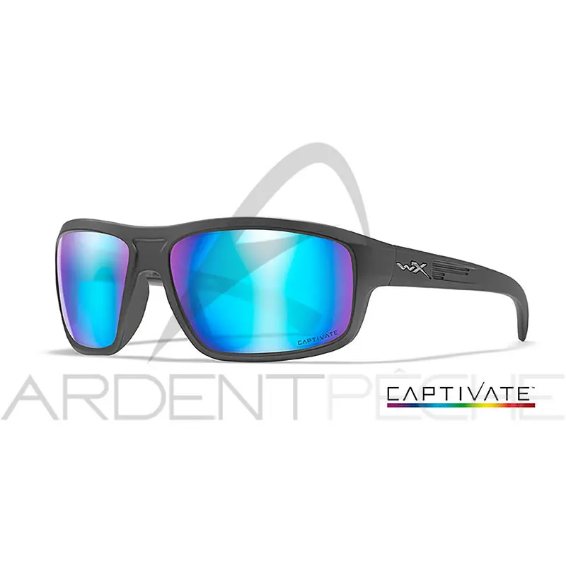Lunettes polarisantes WILEY X Content captivate Blue mirror matte graph frame Livraison Express