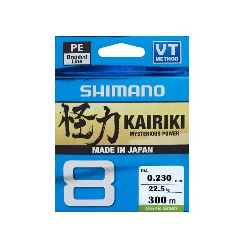 Dernier Modèle Ligne Tressée Shimano Kairiki 8 Vert 300 m