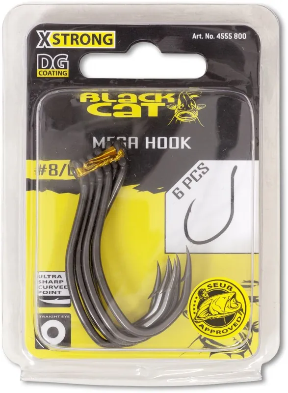 Top Vente Hameçon simple Black Cat Méga Hook DG - 10/0