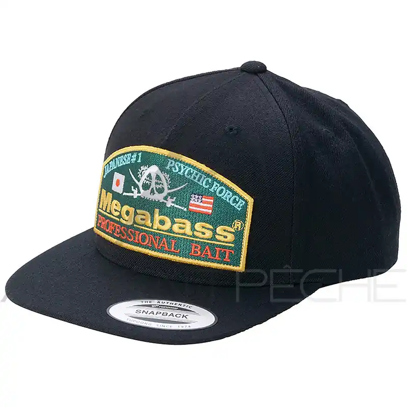 Casquette MEGABASS Psychic snapback Black/Green Vente Flash