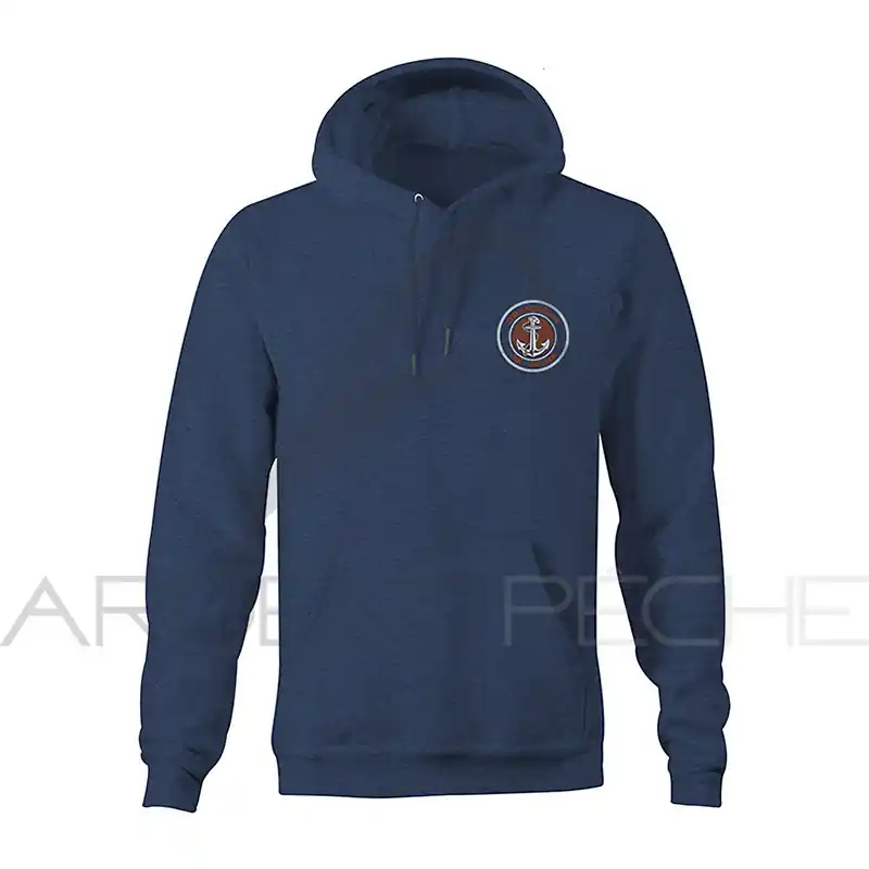 Sweat GRUNDENS Displacement hoodie navy heather Offre Exclusive