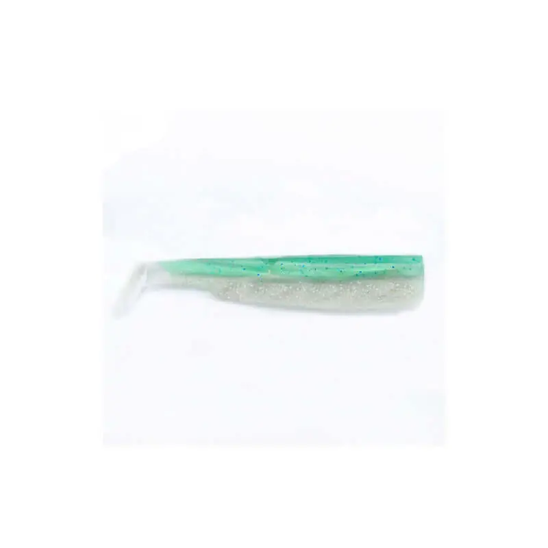 Emballage Leurres souple Black Minnow Nº2 90 Paillettes vertes Produit De Marque
