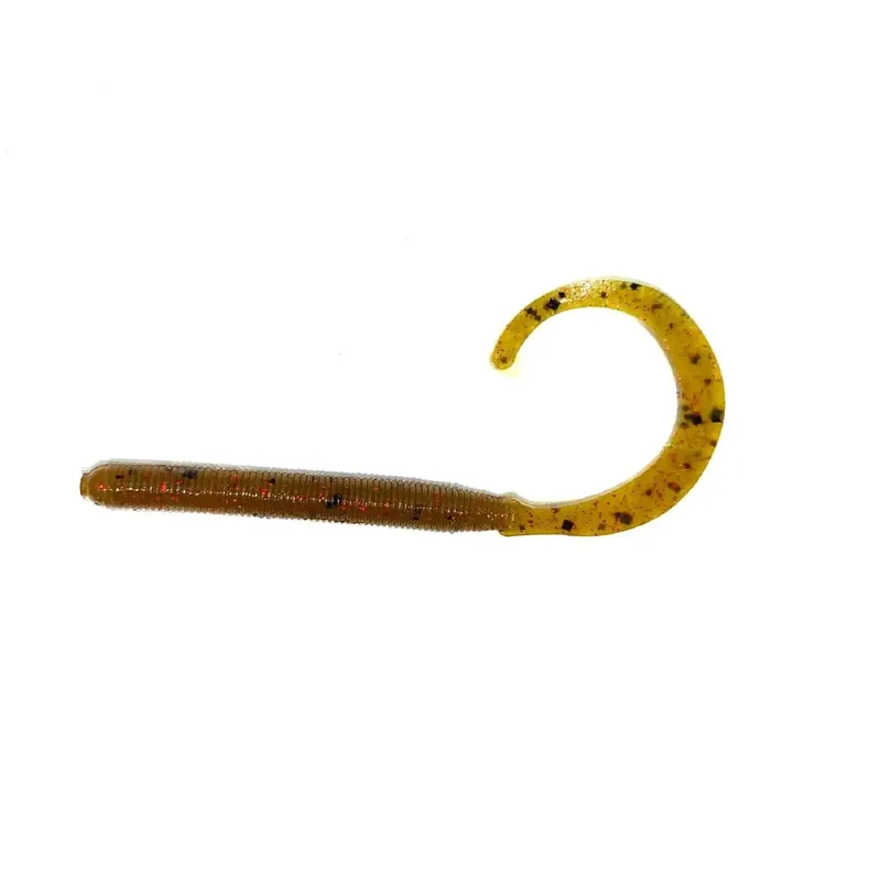 Leurre souple Zoom Curly Tail 100 mm SP Green Pumpkin Red Expédition Rapide