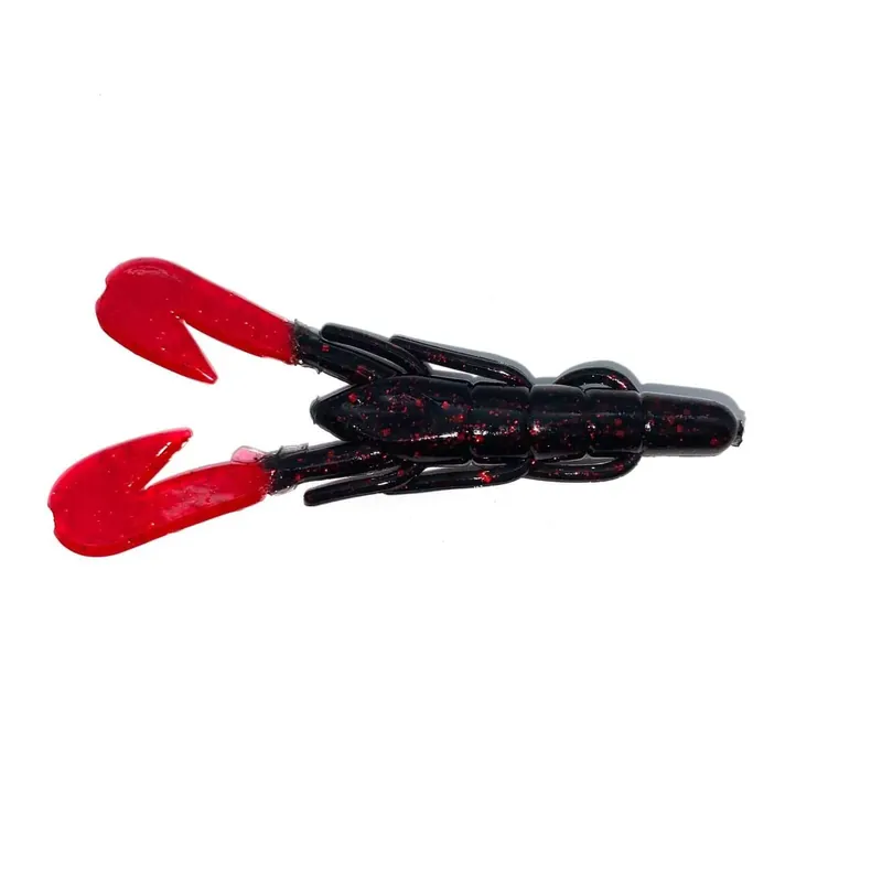 Usine Directe Leurre souple Zoom Ultra Vibe Speed Craw 90 mm Noir Rouge Rouge pailleté