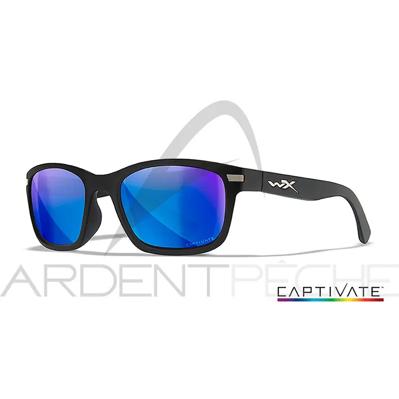 Lunettes polarisantes WILEY X Helix captivate Blue mirror Matte black frame Retour Gratuit