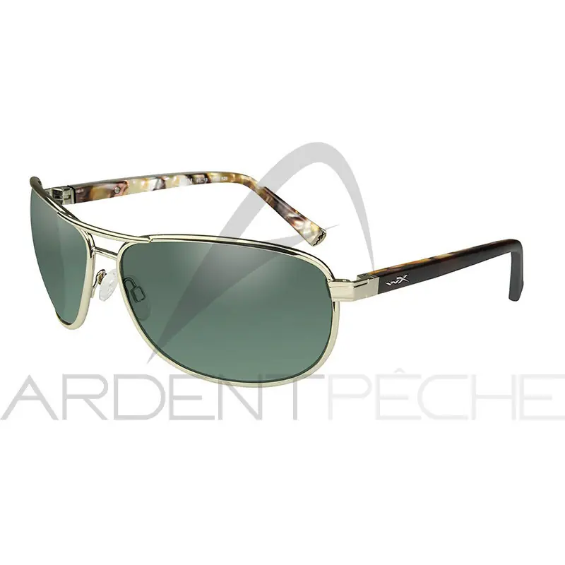 Lunettes polarisantes WILEY X Klein Smoke green Gold frame Populaire
