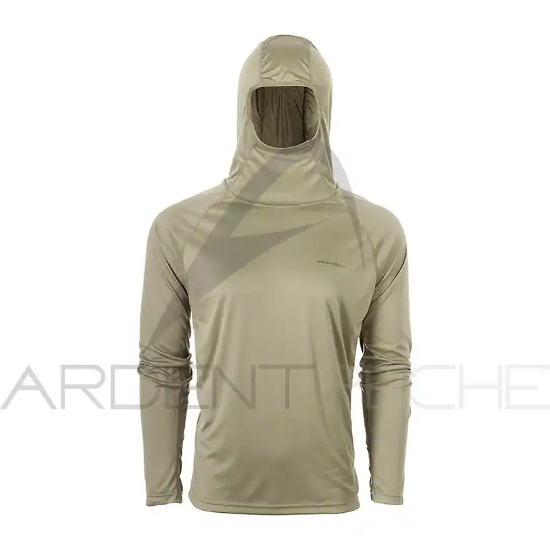 Certifié Tee shirt à capuche GRUNDENS Solstrale Hoodie Deep Lichen Green