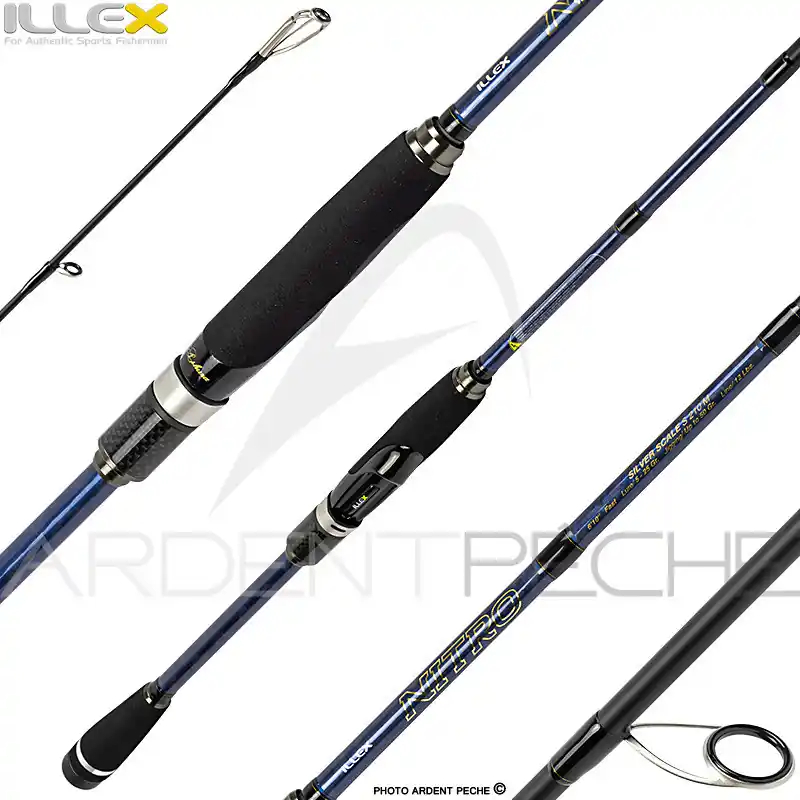 Canne spinning ILLEX Nitro S 210 M Silver scale Solde