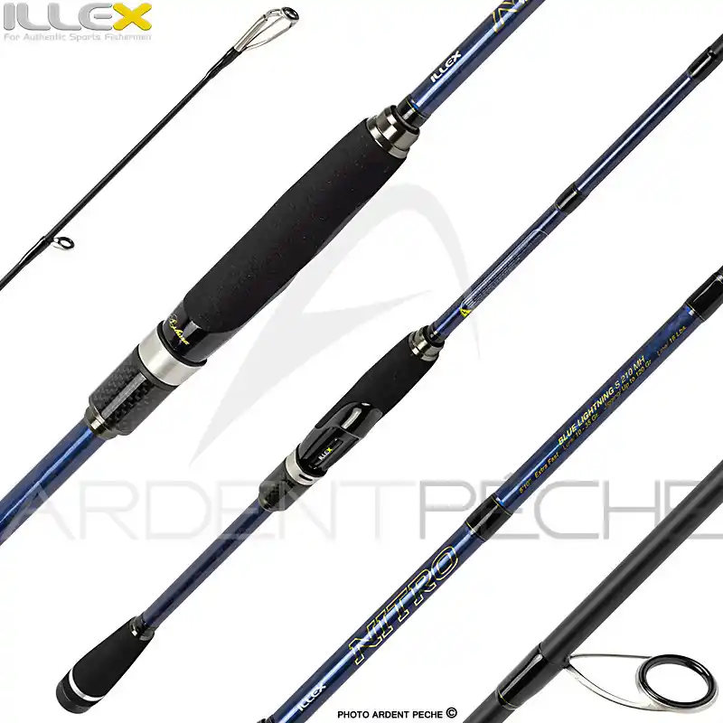 Canne spinning ILLEX Nitro S 210 MH Blue lightning Authentique
