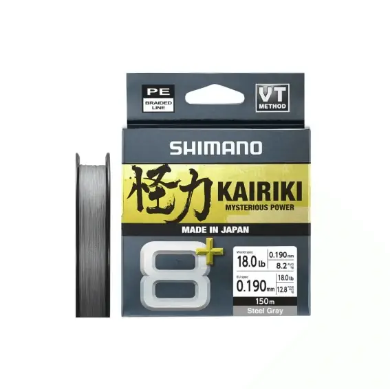 Ligne Tressée Shimano Kairiki 8+ Gris 150 m Achat Immédiat
