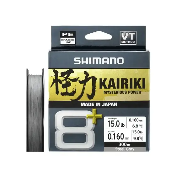 Ligne Tressée Shimano Kairiki 8+ Gris 300 m Réduction