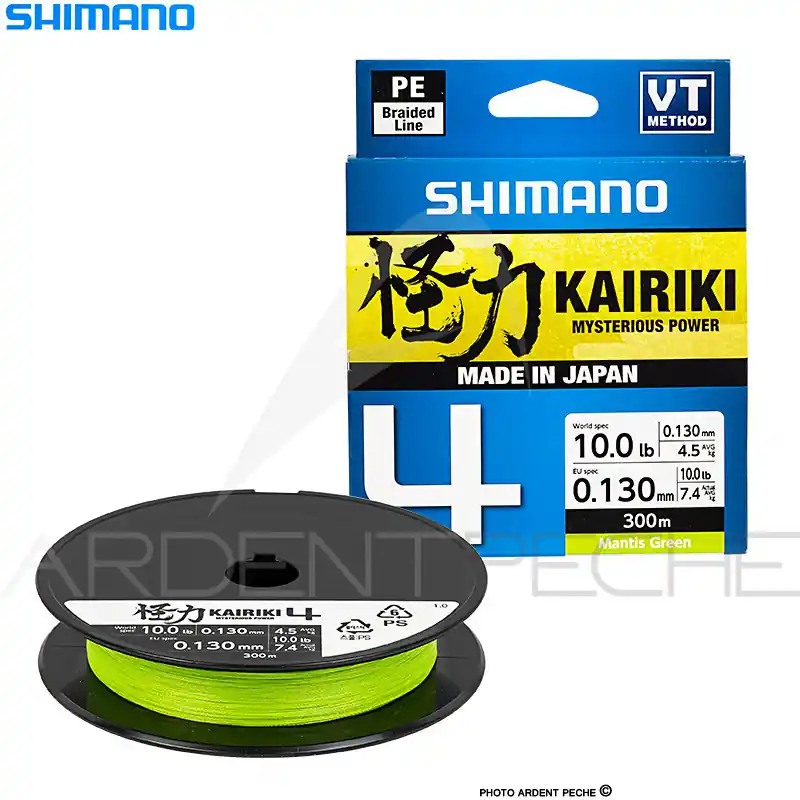Tresse SHIMANO Kairiki 4 Mantis green 300m Top Vente