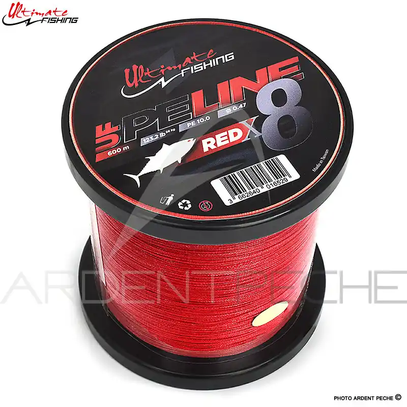 Tresse ULTIMATE FISHING PE Line X8 fighting 600 Red Petit Prix
