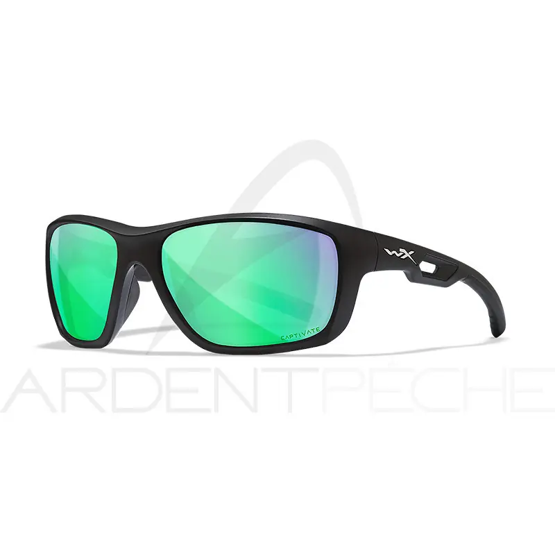 Lunettes polarisantes WILEY X Aspect captivate Green mirror matte black frame Meilleur Choix