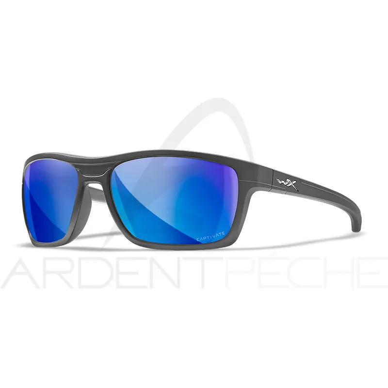 Lunettes polarisantes WILEY X Kingpin captivate Blue mirror matte graphite frame Prix Choc