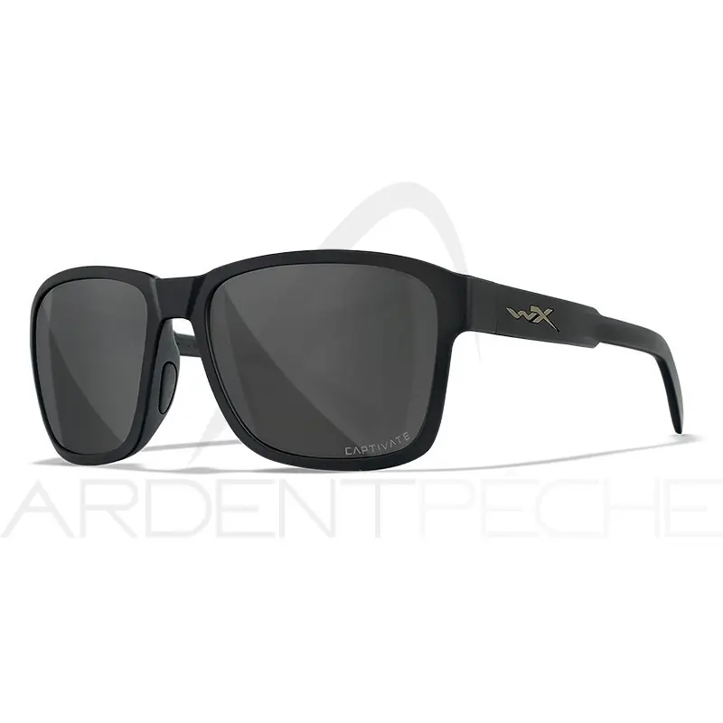 Lunettes polarisantes WILEY X Trek captivate Smoke grey Gloss black frame Commander Vite