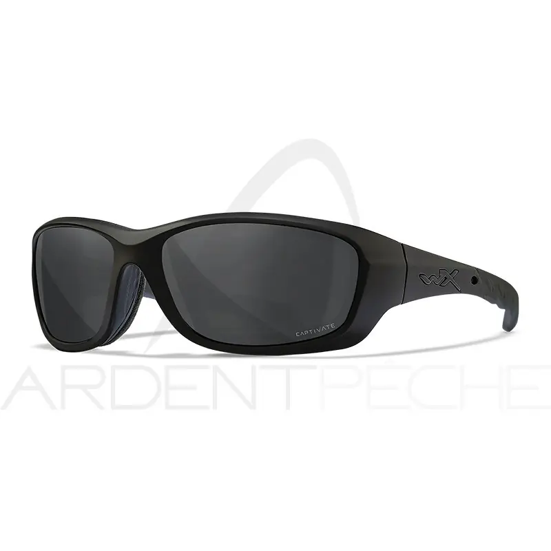 Vente Flash Lunettes polarisantes WILEY X Gravity captivate Grey Black ops matte black frame