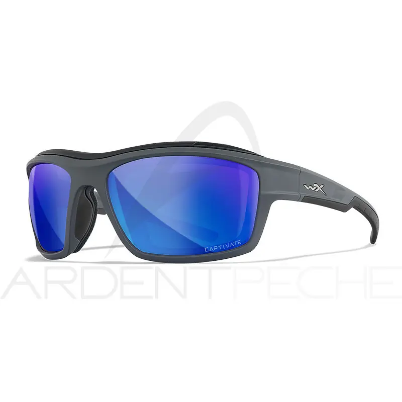 Lunettes polarisantes WILEY X Ozone captivate Blue mirror Matte grey frame Prix Bas