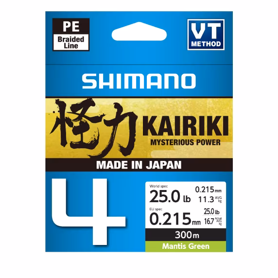 Usine Directe Ligne Tressée Shimano Kairiki 4 Vert 300 m