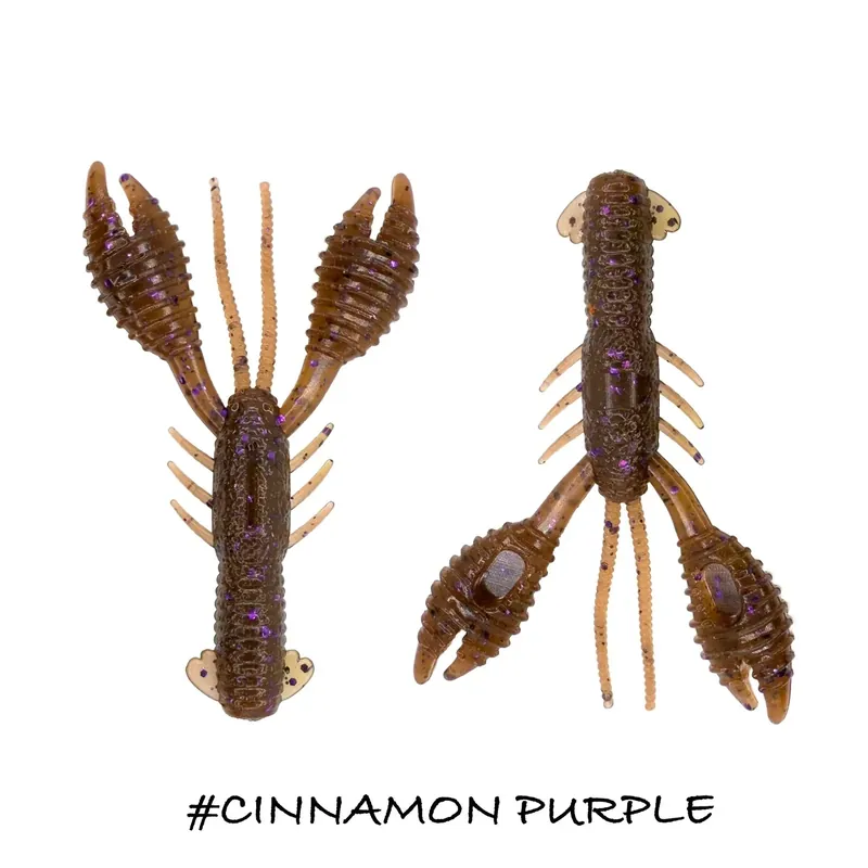 Achat Immédiat Leurre souple Crabe Iberican Lures Bébé Krabe Combattant 76mm Cinnamon Purple