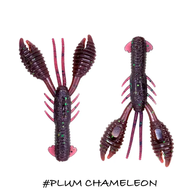 Leurre souple Crabe Iberican Lures Bébé Krabe Combattant 76mm Plum Chameleon Jusqu&rsquo;à Épuisement Des Stocks