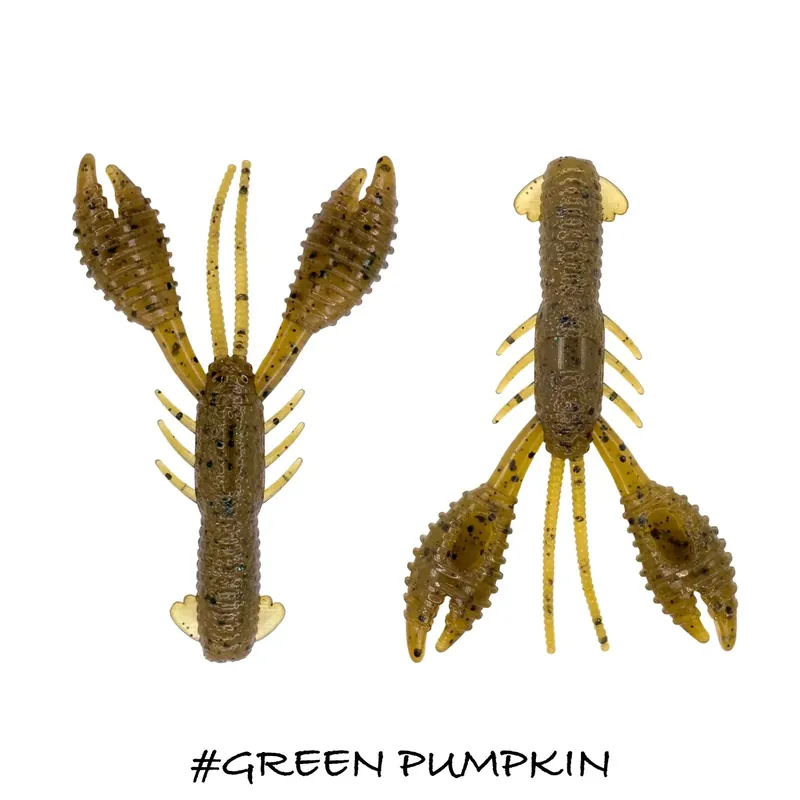 Leurre souple Crabe Iberican Lures Bébé Krabe Combattant 76mm Green Pumpkin Jusqu&rsquo;à Épuisement Des Stocks