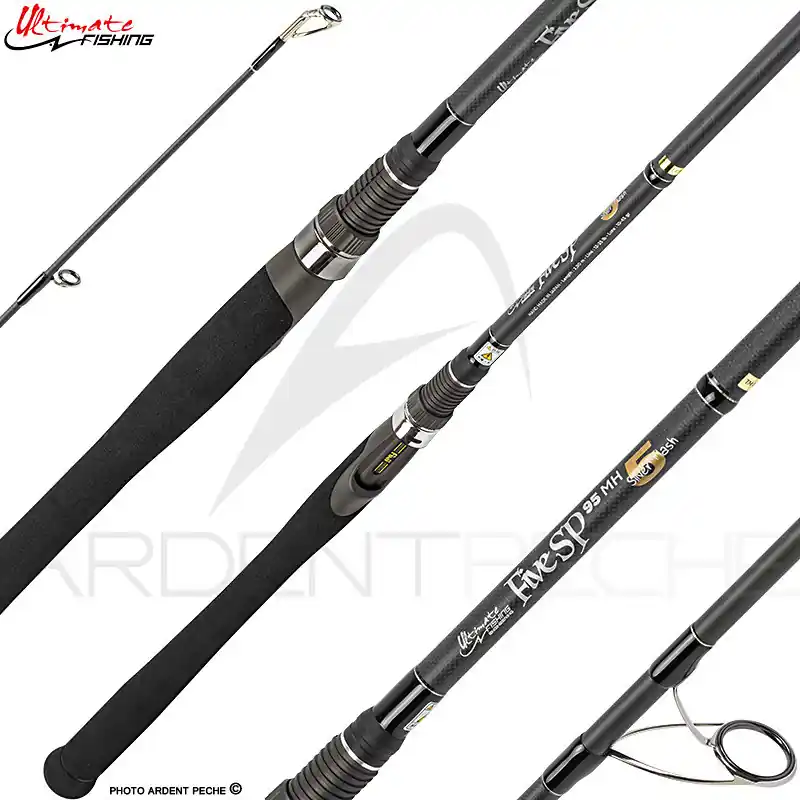 Canne spinning ULTIMATE FISHING Five spin 95 MH Silver flash Prix Bas