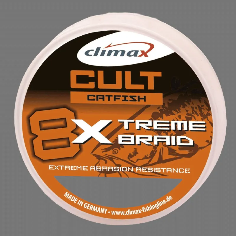 Tresse Climax Cult Catfish 8-Xtreme 38kg 0.40mm Brown (Marron) Retour Gratuit
