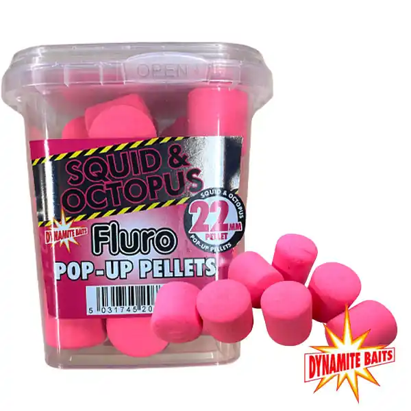 Remise Pellet Squid&Ocotpus Fluro Pop-Ups 162gr 22mm Dynamite Baits