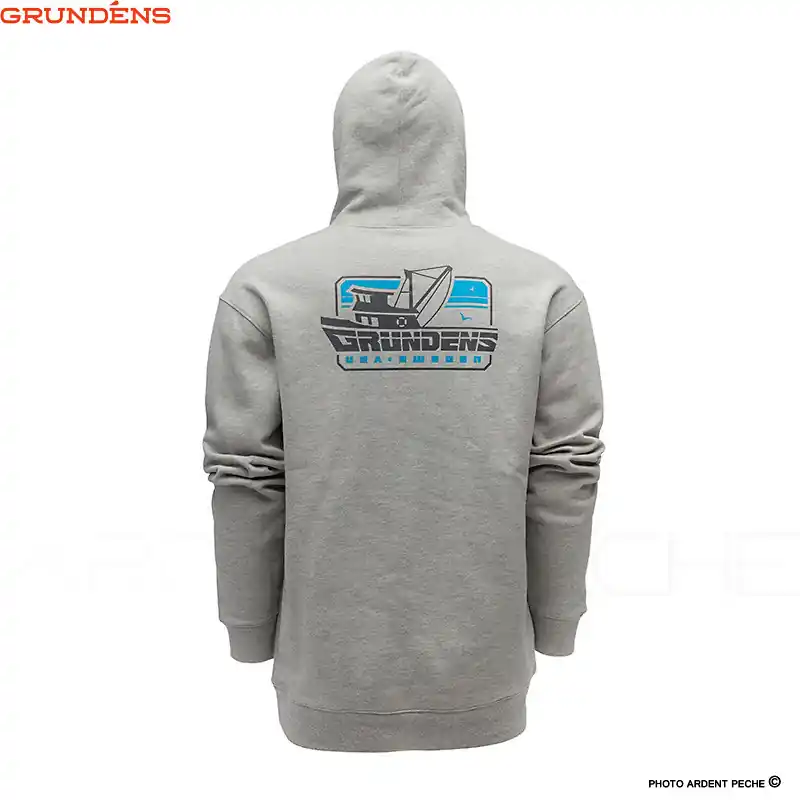 Sweat GRUNDENS Displacement hoodie commercial boat Athletic heather Commander Maintenant
